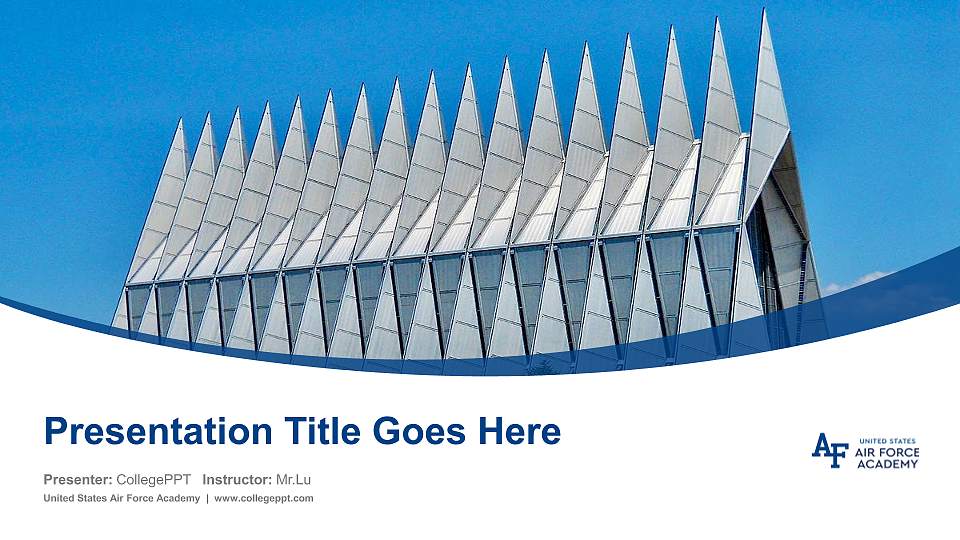 United States Air Force Academy Course/Courseware Creation PPT Template16:9 ratio PPT effect preview image