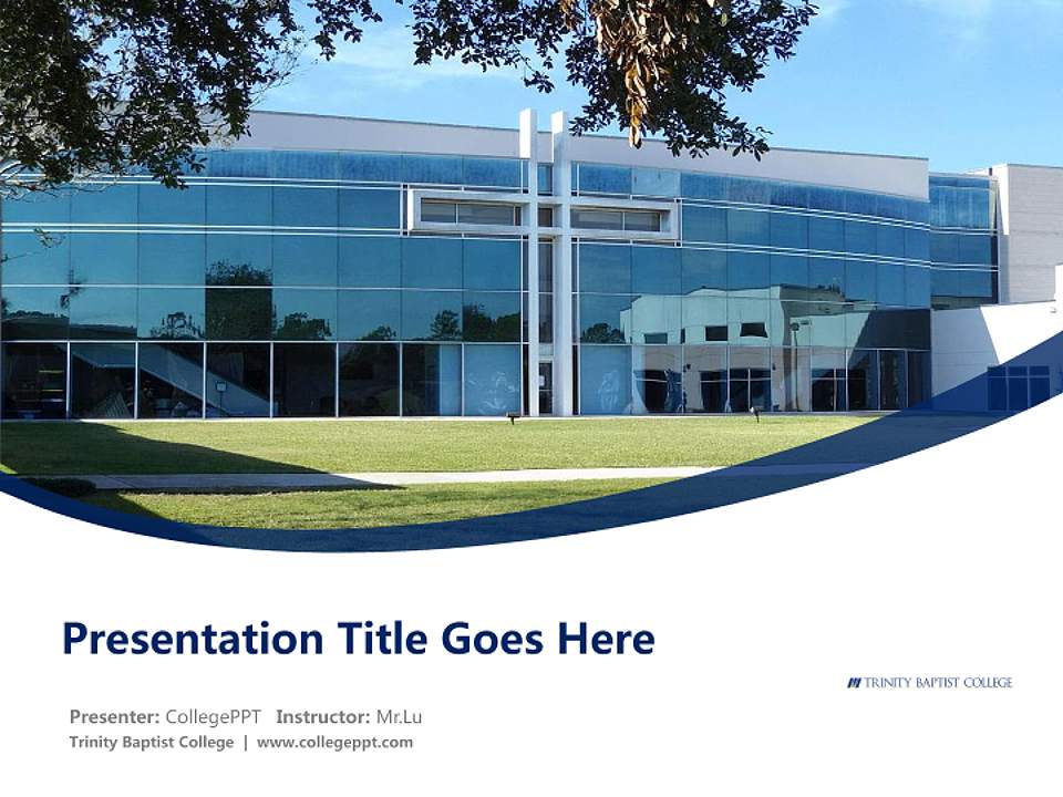 Trinity Baptist College Course/Courseware Creation PPT Template4:3 ratio PPT effect preview image5