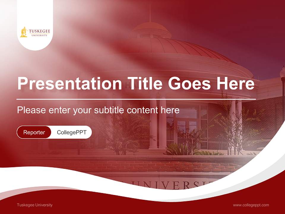 Tuskegee University Lecture Sharing and Networking Event PPT Template4:3 ratio PPT effect preview image4
