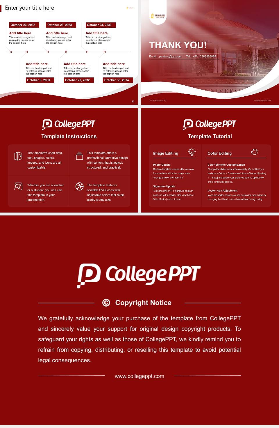 Tuskegee University Lecture Sharing and Networking Event PPT Template4:3 ratio PPT effect preview image4