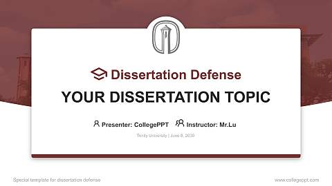 Trinity University Graduation Thesis Defense PPT Template