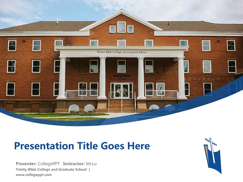 Trinity Bible College and Graduate School Course/Courseware Creation PPT Template4:3 ratio PPT effect preview image5
