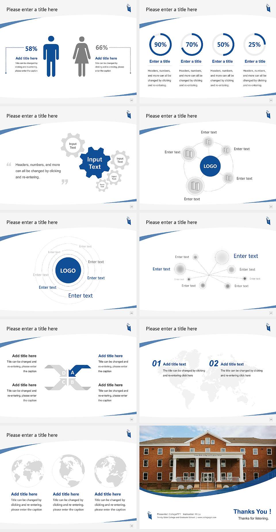 Trinity Bible College and Graduate School Course/Courseware Creation PPT Template4:3 ratio PPT effect preview image4