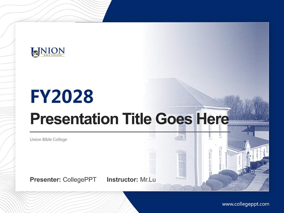 Union Bible College Academic Presentation/Research Findings Report PPT Template4:3 ratio PPT effect preview image5