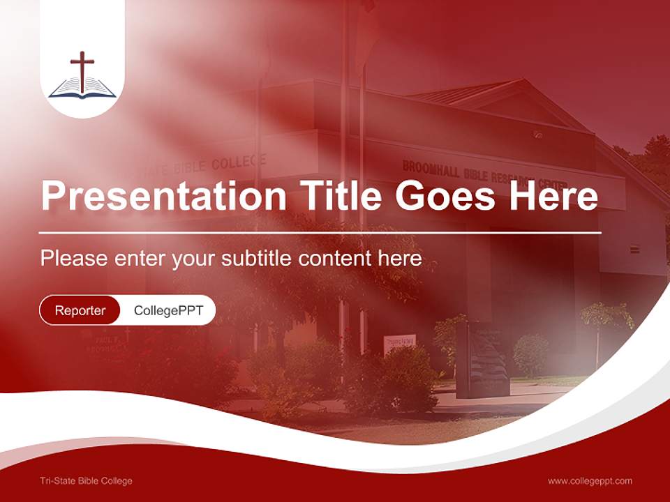 Tri-State Bible College Lecture Sharing and Networking Event PPT Template4:3 ratio PPT effect preview image4