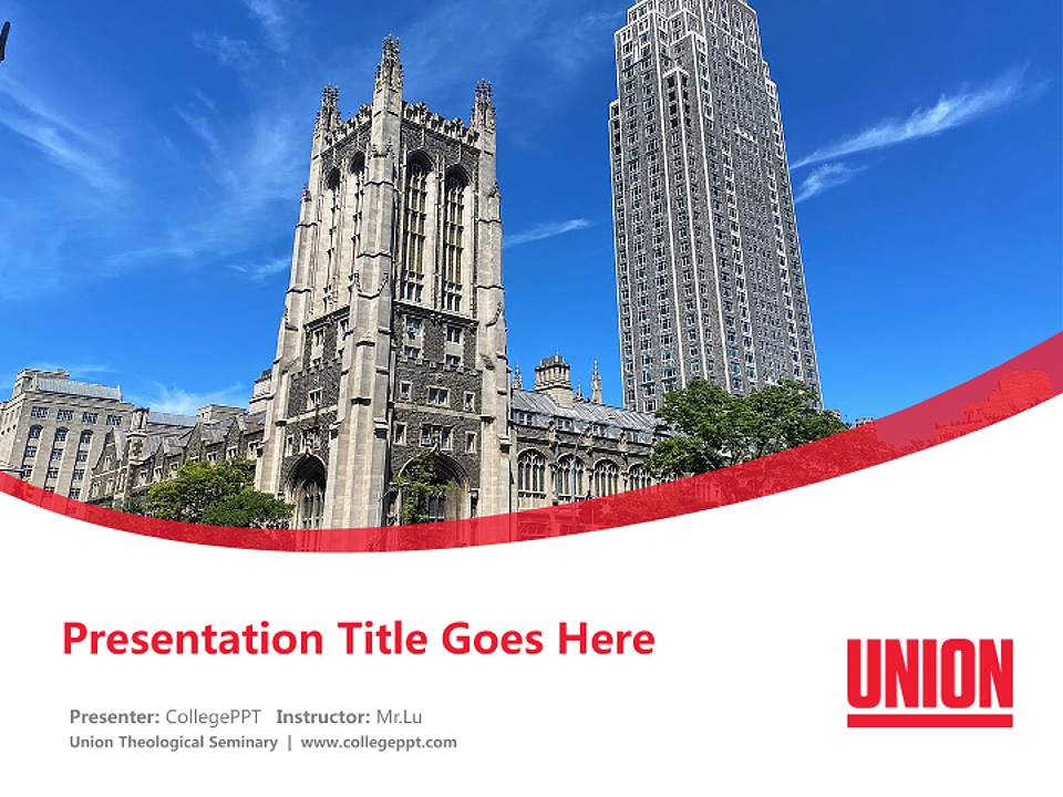Union Theological Seminary Course/Courseware Creation PPT Template4:3 ratio PPT effect preview image5