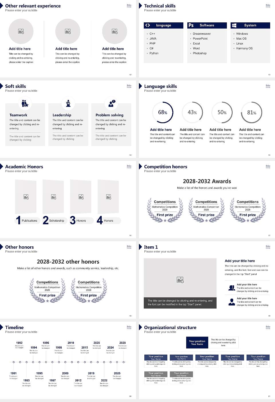 Trinity College of Arts and Sciences Resume PPT Template16:9 ratio PPT effect preview image3
