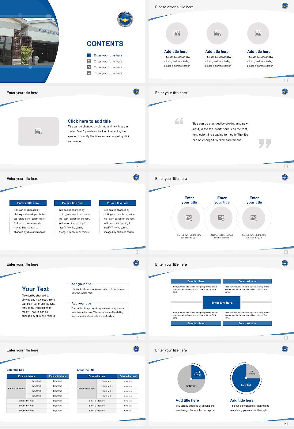 Trinity College of Nursing & Health Sciences Course/Courseware Creation PPT Template16:9 ratio PPT effect preview image2