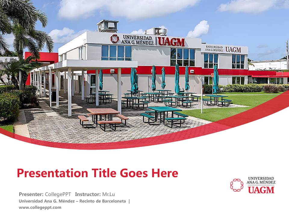 Universidad Ana G. Méndez – Recinto de Barceloneta Course/Courseware Creation PPT Template4:3 ratio PPT effect preview image5