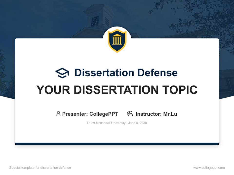 Truett Mcconnell University Graduation Thesis Defense PPT Template4:3 ratio PPT effect preview image7