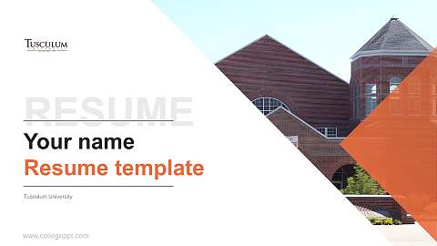 Tusculum University Resume PPT Template