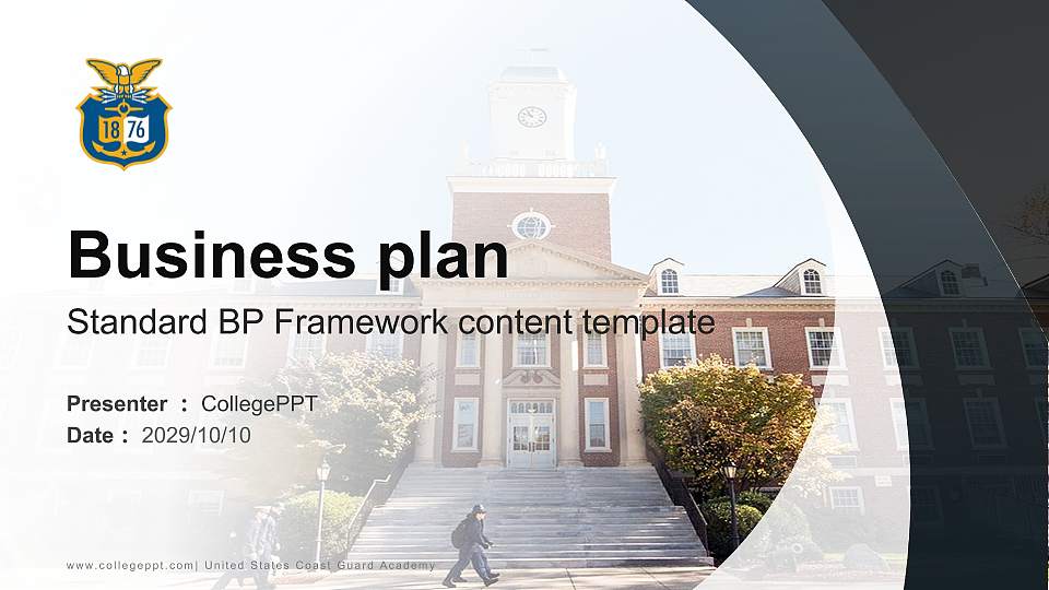 United States Coast Guard Academy Competition/Entrepreneurship Contest PPT Template16:9 ratio PPT effect preview image