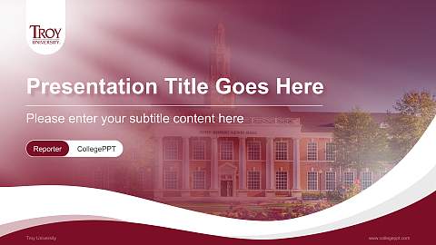 Troy University Lecture Sharing and Networking Event PPT Template