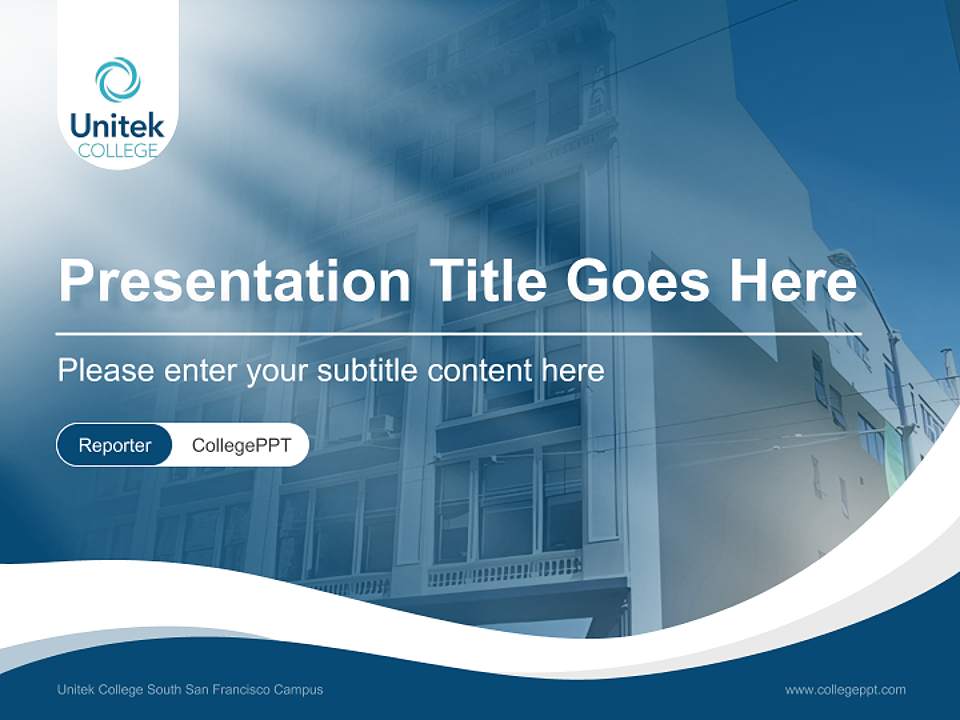 Unitek College South San Francisco Campus Lecture Sharing and Networking Event PPT Template4:3 ratio PPT effect preview image4