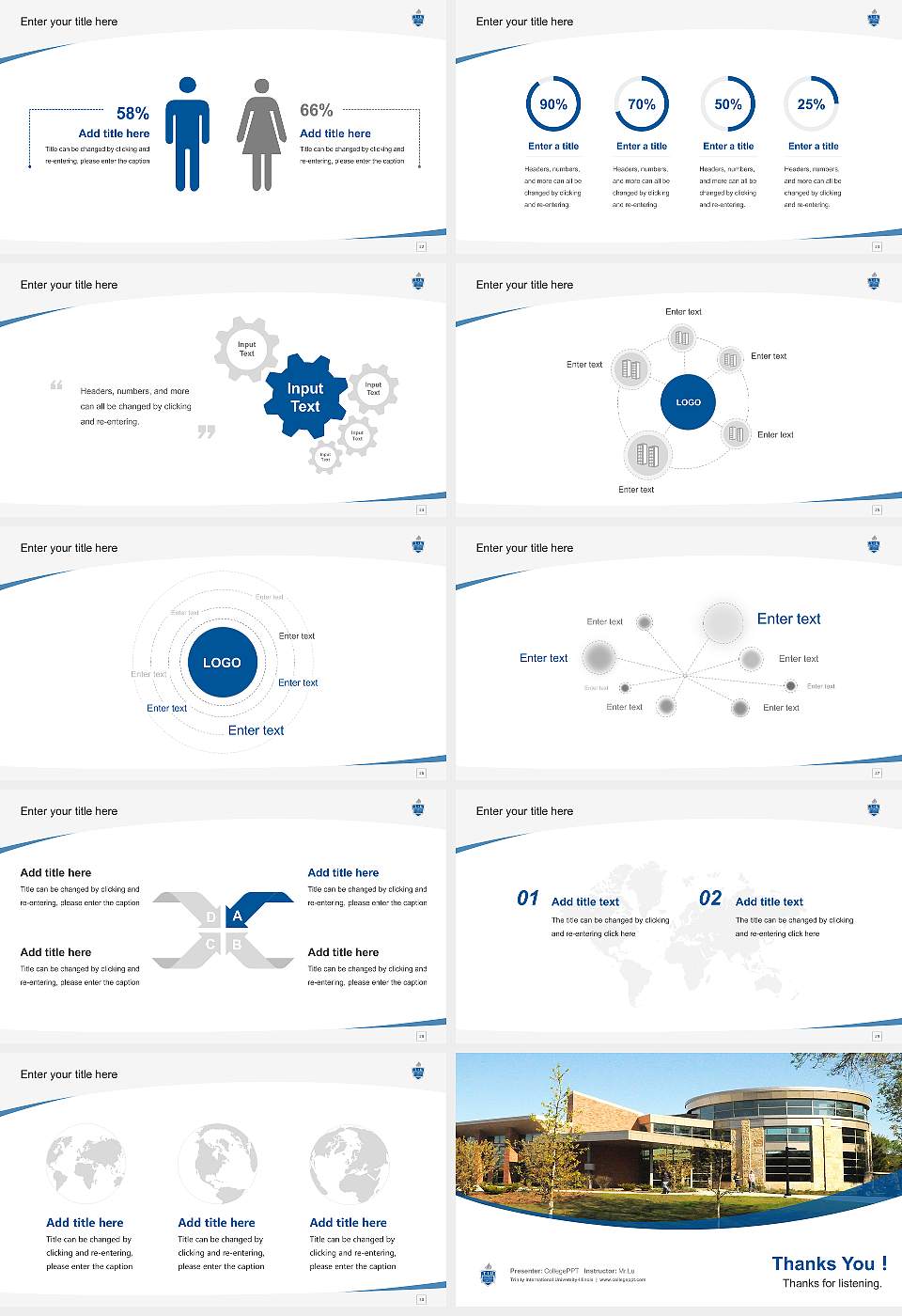Trinity International University-Illinois Course/Courseware Creation PPT Template16:9 ratio PPT effect preview image4