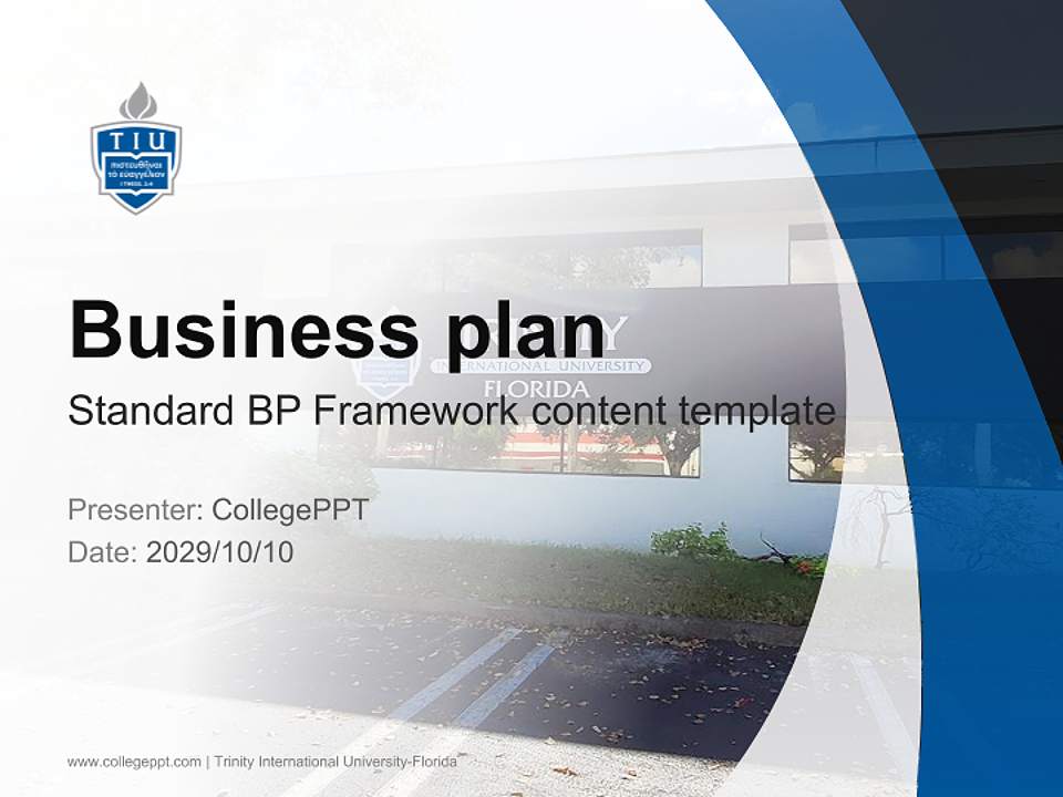 Trinity International University-Florida Competition/Entrepreneurship Contest PPT Template4:3 ratio PPT effect preview image9