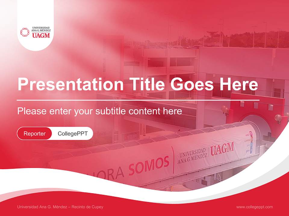 Universidad Ana G. Méndez – Recinto de Cupey Lecture Sharing and Networking Event PPT Template4:3 ratio PPT effect preview image4