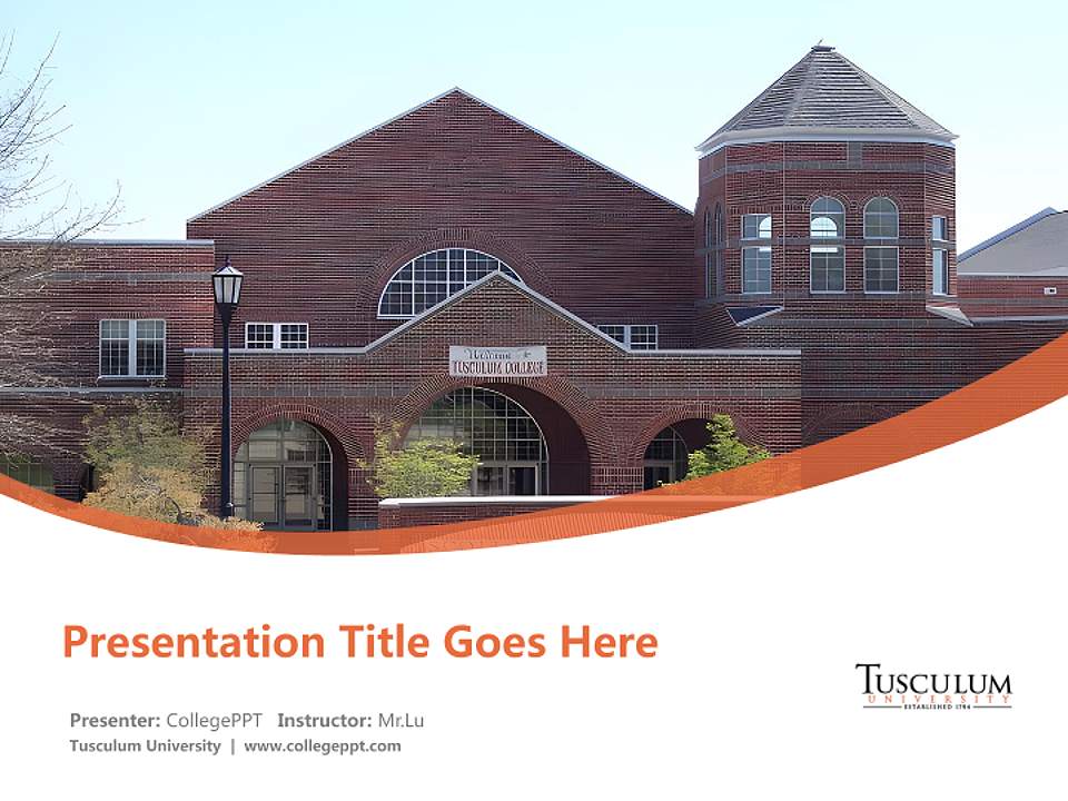 Tusculum University Course/Courseware Creation PPT Template4:3 ratio PPT effect preview image5