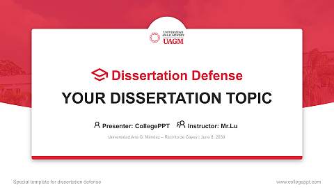 Universidad Ana G. Méndez – Recinto de Cayey Graduation Thesis Defense PPT Template