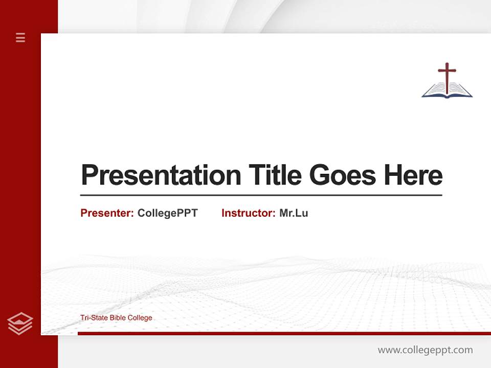 Tri-State Bible College Thesis Proposal/Graduation Defense PPT Template4:3 ratio PPT effect preview image5
