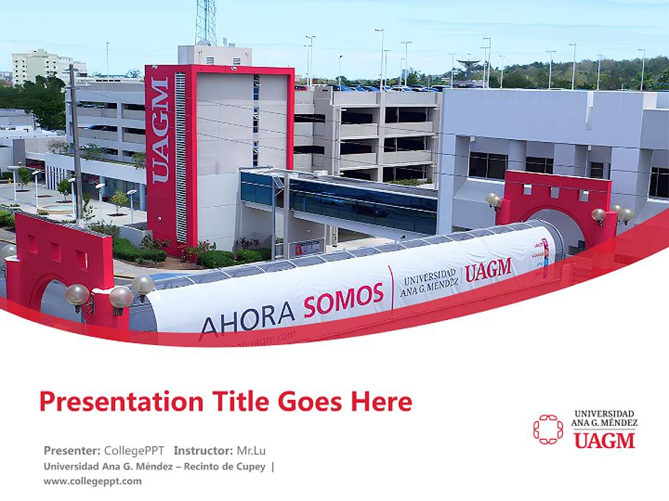 Universidad Ana G. Méndez – Recinto de Cupey Course/Courseware Creation PPT Template4:3 ratio PPT effect preview image5