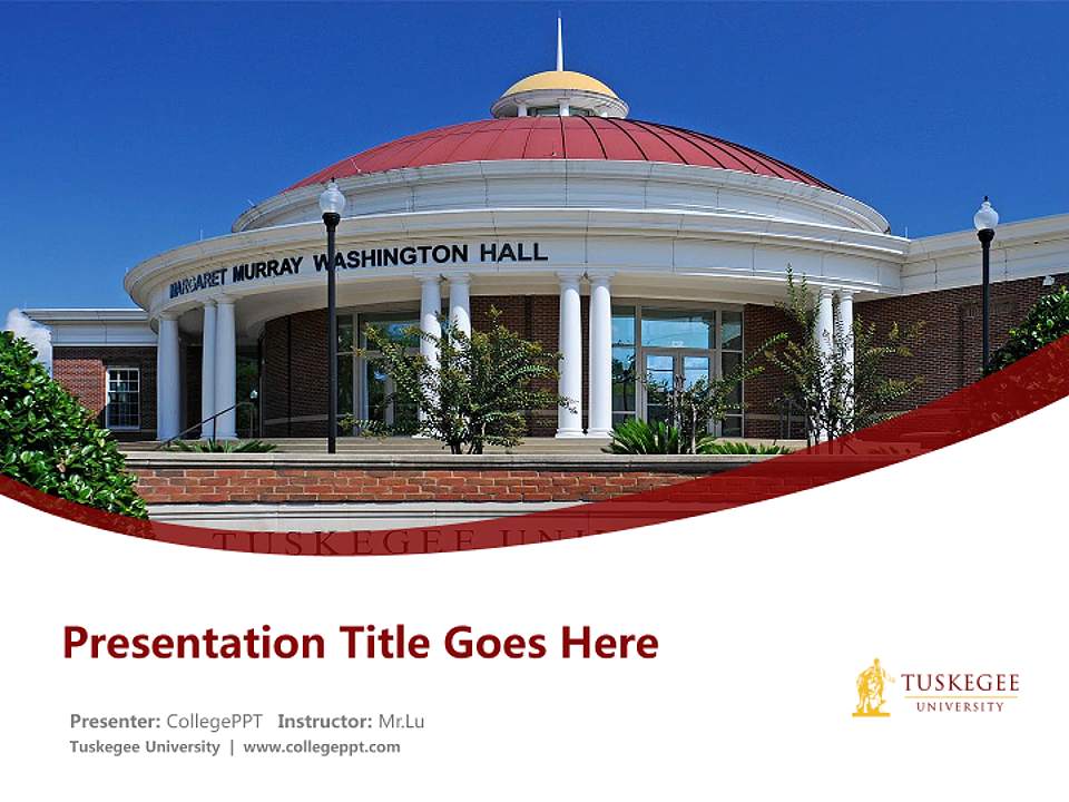 Tuskegee University Course/Courseware Creation PPT Template4:3 ratio PPT effect preview image5
