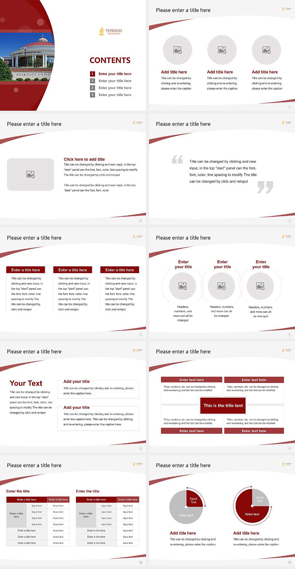 Tuskegee University Course/Courseware Creation PPT Template4:3 ratio PPT effect preview image2