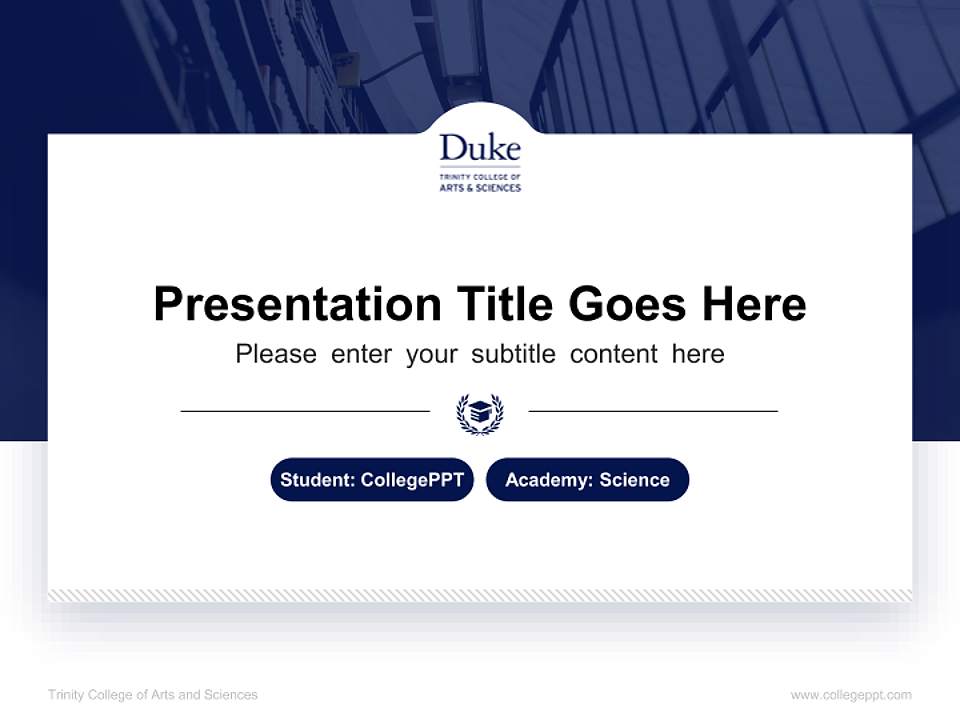 Trinity College of Arts and Sciences National Scholarship Defense PPT Template4:3 ratio PPT effect preview image4