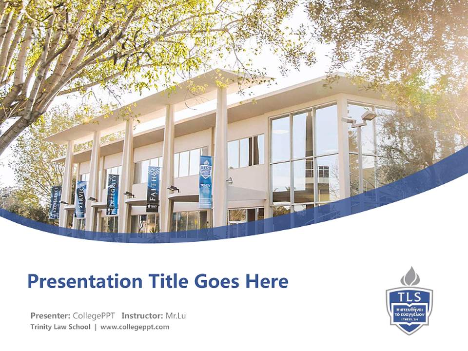 Trinity Law School Course/Courseware Creation PPT Template4:3 ratio PPT effect preview image5