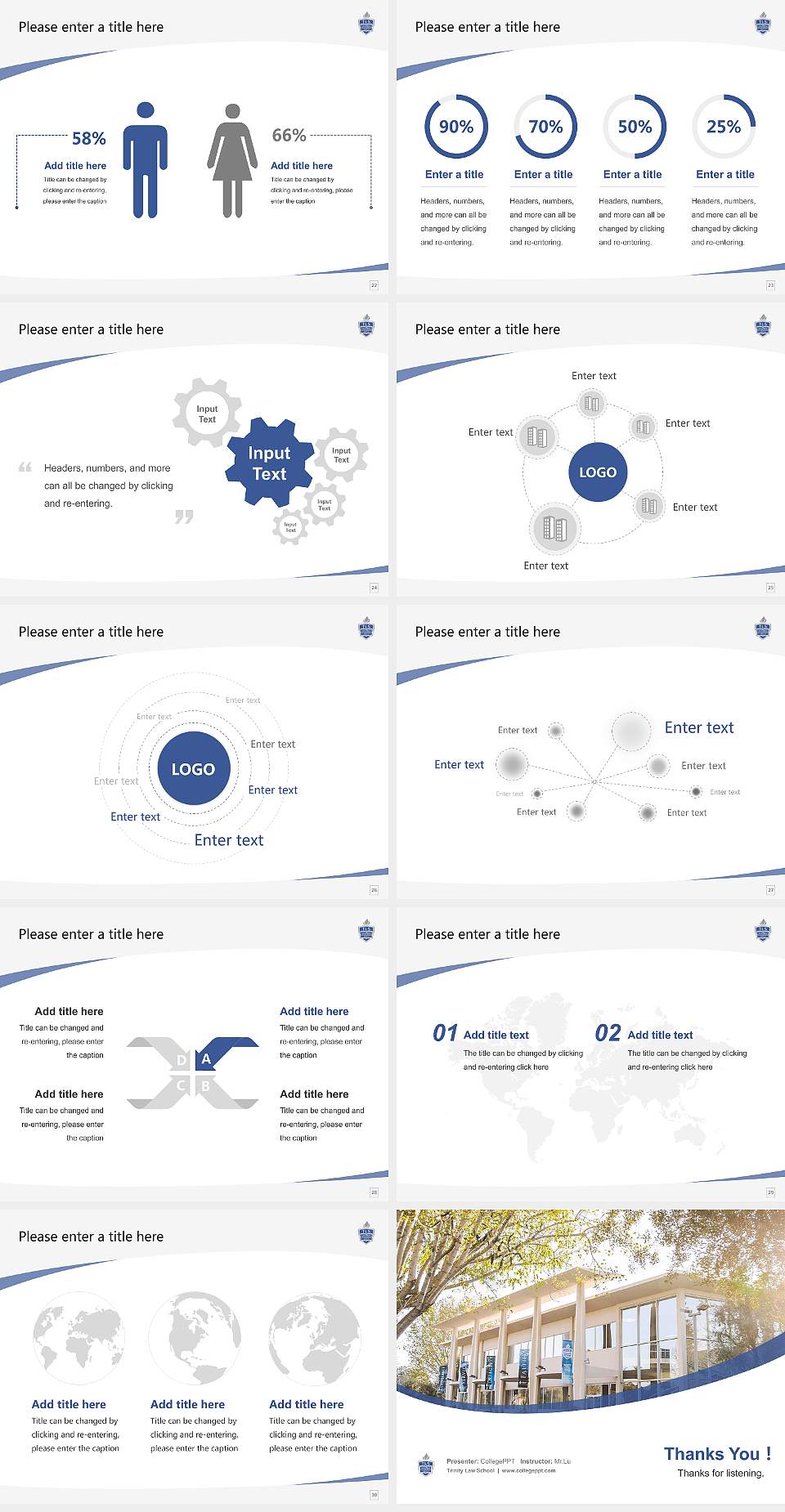 Trinity Law School Course/Courseware Creation PPT Template4:3 ratio PPT effect preview image4