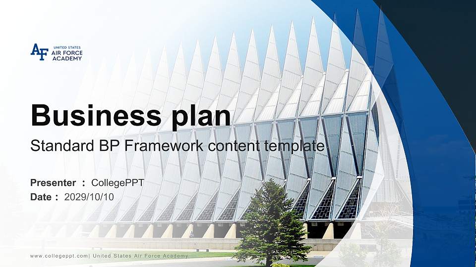 United States Air Force Academy Competition/Entrepreneurship Contest PPT Template16:9 ratio PPT effect preview image