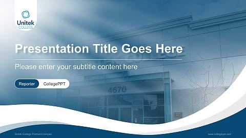 Unitek College Fremont Campus Lecture Sharing and Networking Event PPT Template