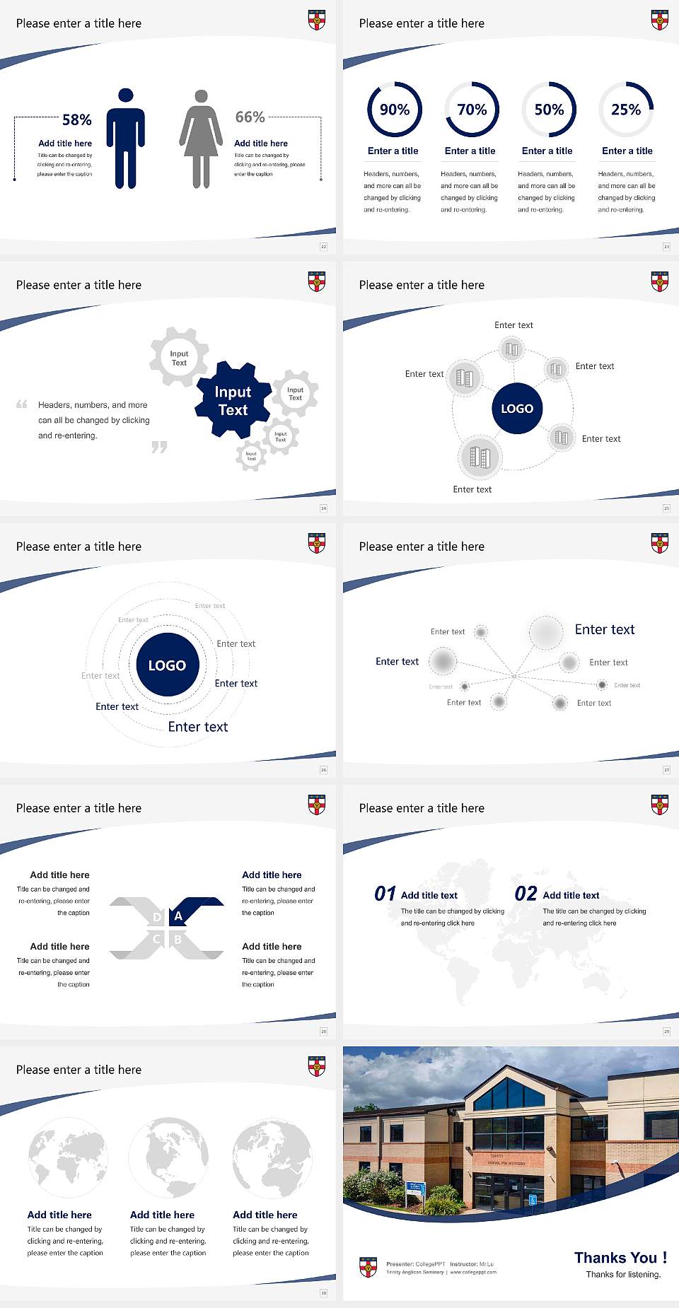 Trinity Anglican Seminary Course/Courseware Creation PPT Template4:3 ratio PPT effect preview image4