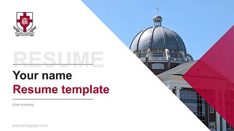 Union University Resume PPT Template