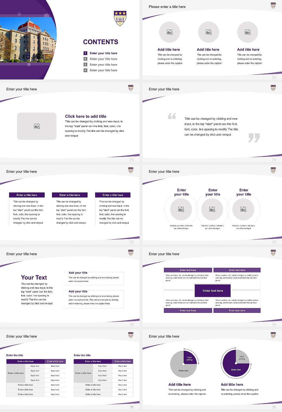 Trinity Washington University Course/Courseware Creation PPT Template16:9 ratio PPT effect preview image2