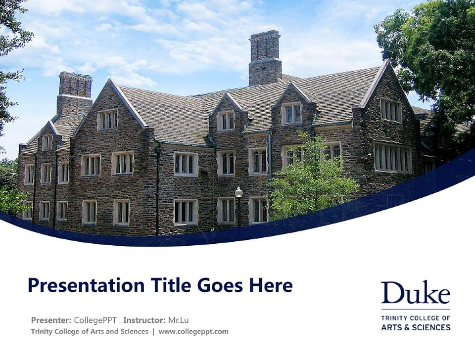 Trinity College of Arts and Sciences Course/Courseware Creation PPT Template4:3 ratio PPT effect preview image5