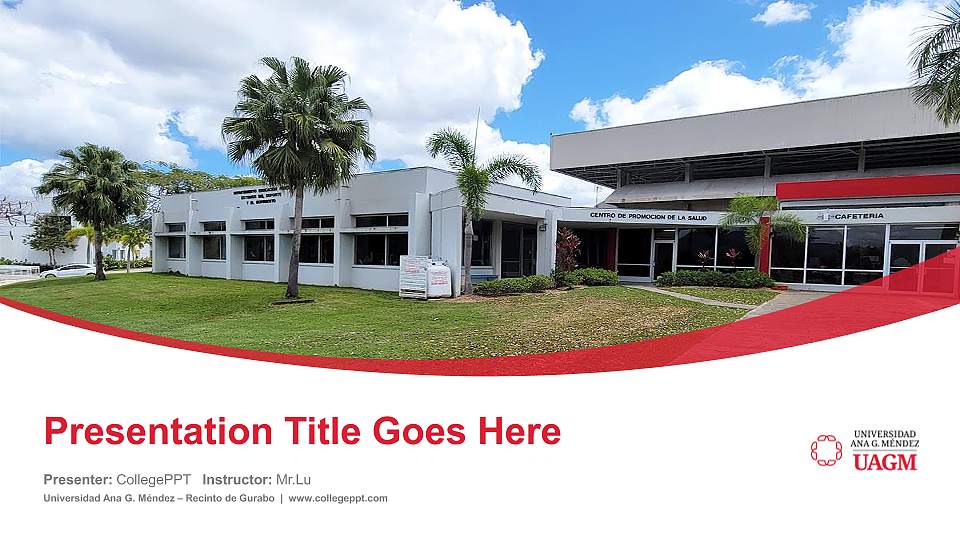 Universidad Ana G. Méndez – Recinto de Gurabo Course/Courseware Creation PPT Template16:9 ratio PPT effect preview image