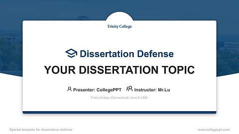 Trinity College (Connecticut) Graduation Thesis Defense PPT Template
