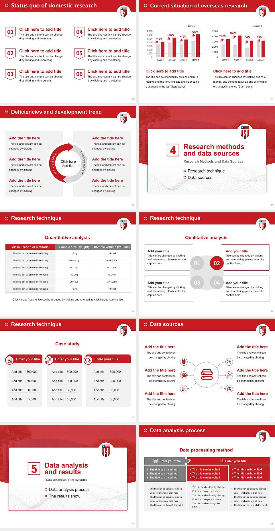 United States University Graduation Thesis Defense PPT Template4:3 ratio PPT effect preview image4