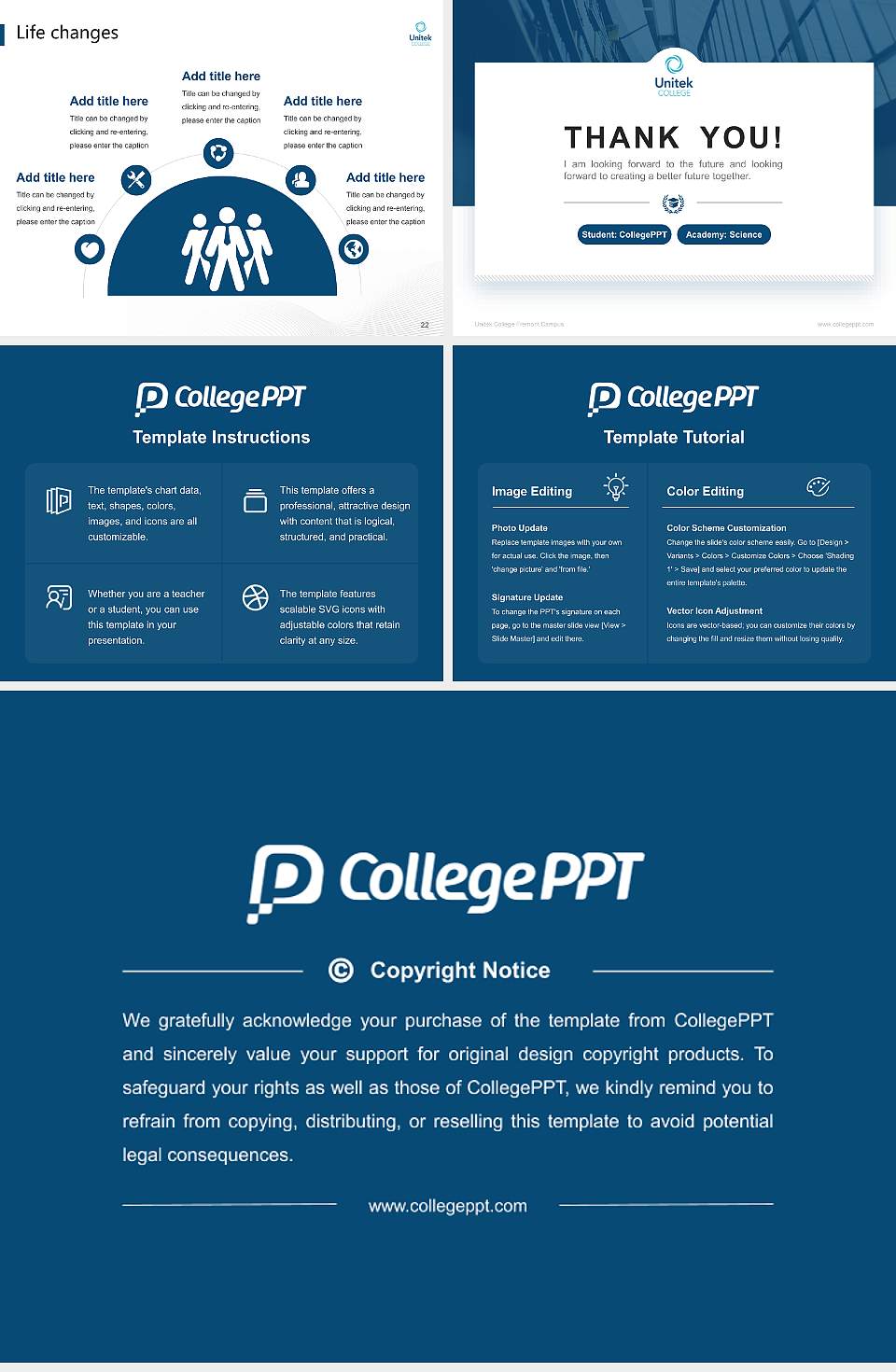 Unitek College Fremont Campus National Scholarship Defense PPT Template4:3 ratio PPT effect preview image4