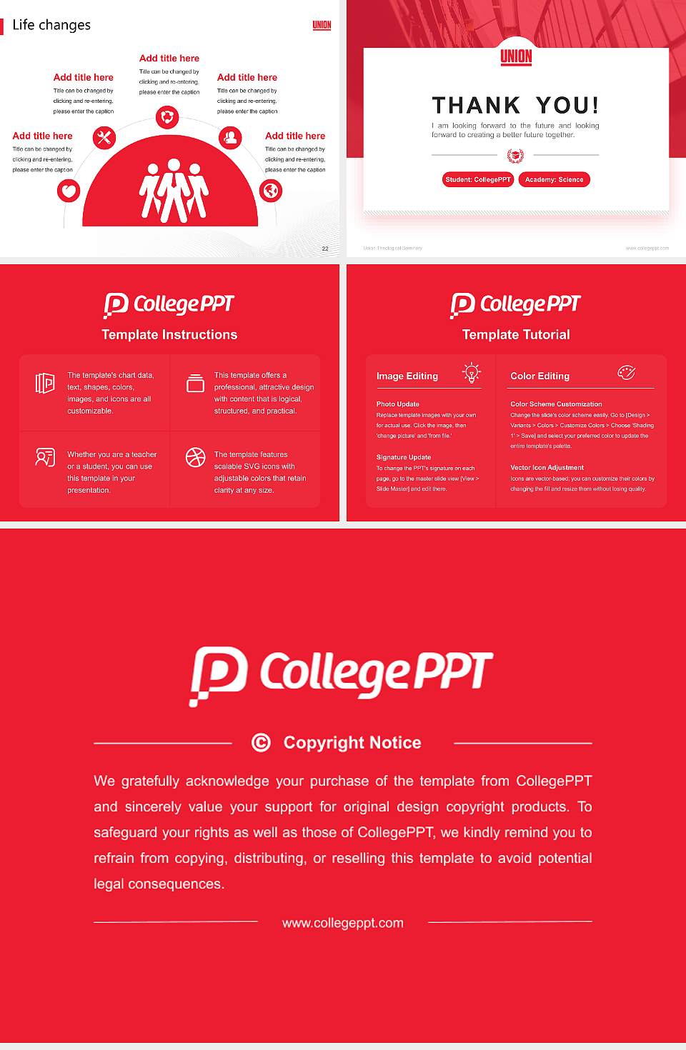 Union Theological Seminary National Scholarship Defense PPT Template4:3 ratio PPT effect preview image4