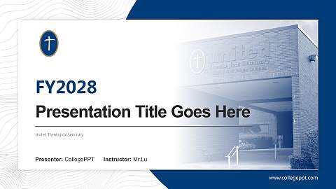 United Theological Seminary Academic Presentation/Research Findings Report PPT Template