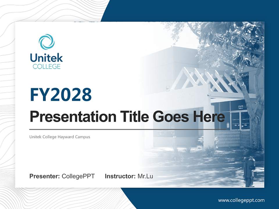 Unitek College Hayward Campus Academic Presentation/Research Findings Report PPT Template4:3 ratio PPT effect preview image5