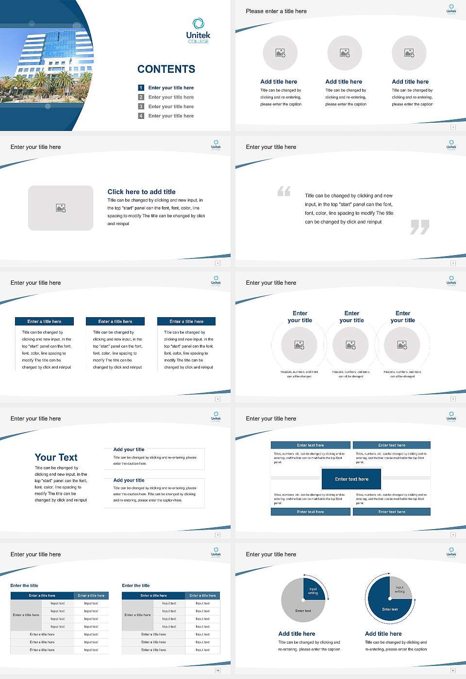 Unitek College Concord Campus Course/Courseware Creation PPT Template16:9 ratio PPT effect preview image2