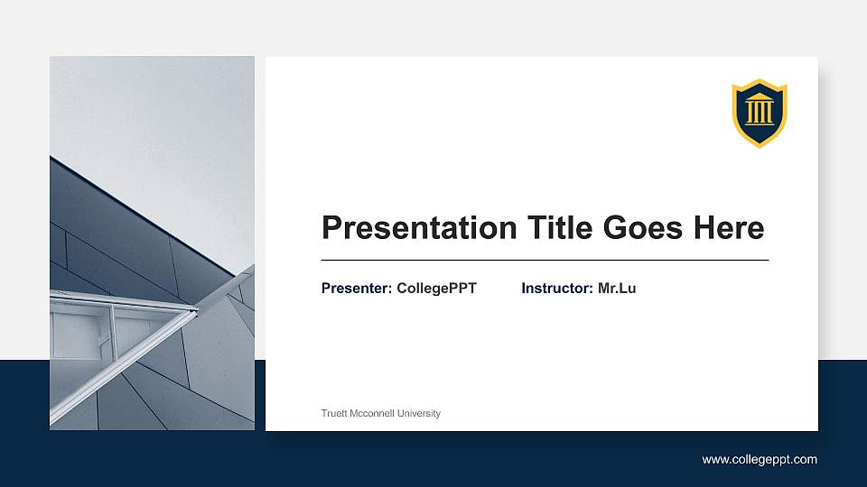 Truett Mcconnell University General Purpose PPT Template16:9 ratio PPT effect preview image