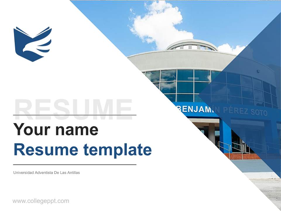 Universidad Adventista De Las Antillas Resume PPT Template4:3 ratio PPT effect preview image5