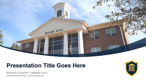 Truett Mcconnell University Course/Courseware Creation PPT Template
