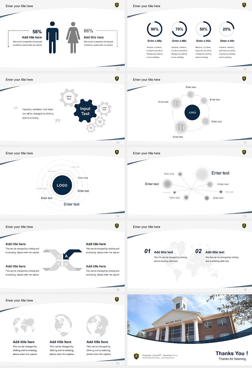 Truett Mcconnell University Course/Courseware Creation PPT Template16:9 ratio PPT effect preview image4