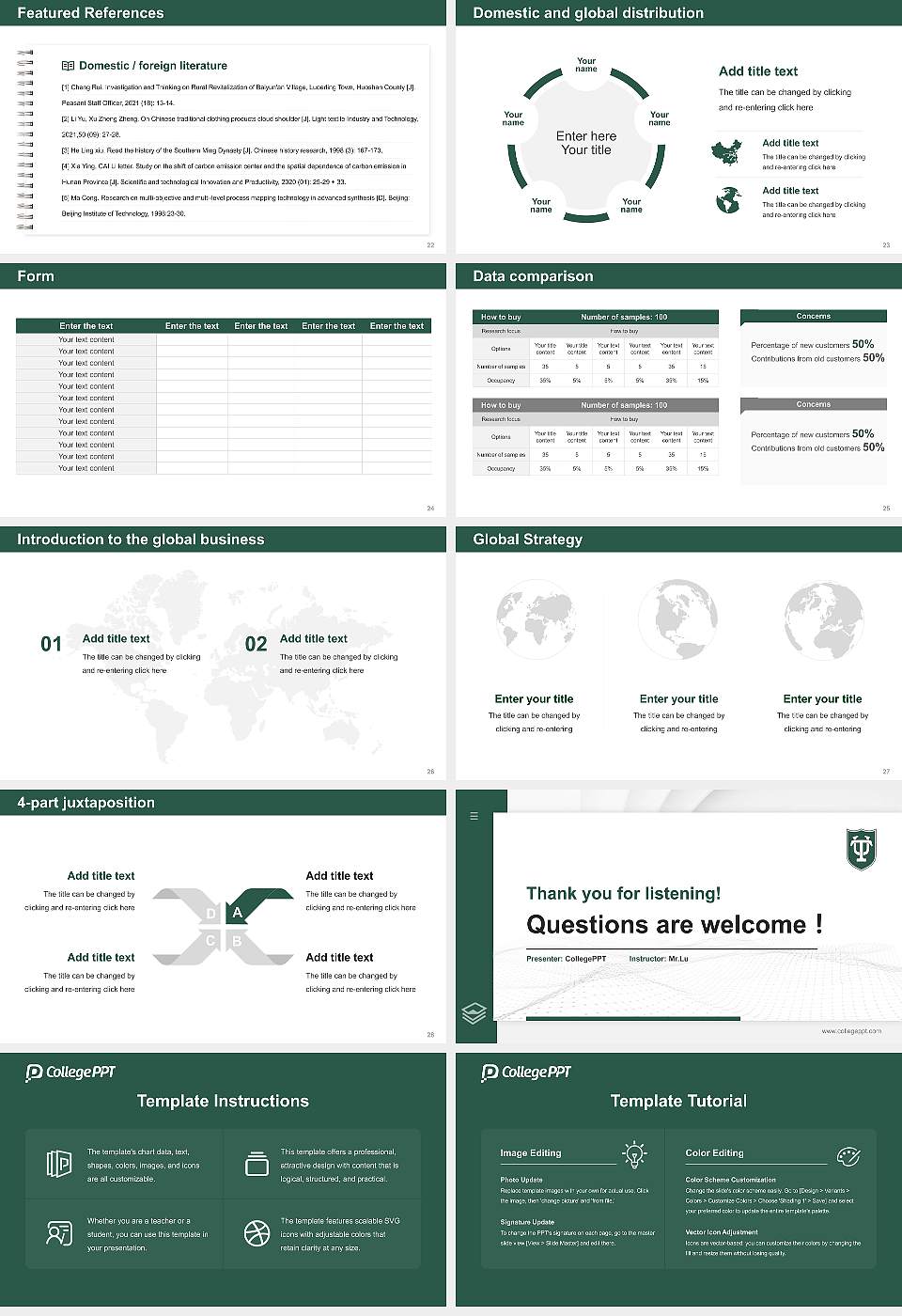 Tulane University of Louisiana Thesis Proposal/Graduation Defense PPT Template16:9 ratio PPT effect preview image4