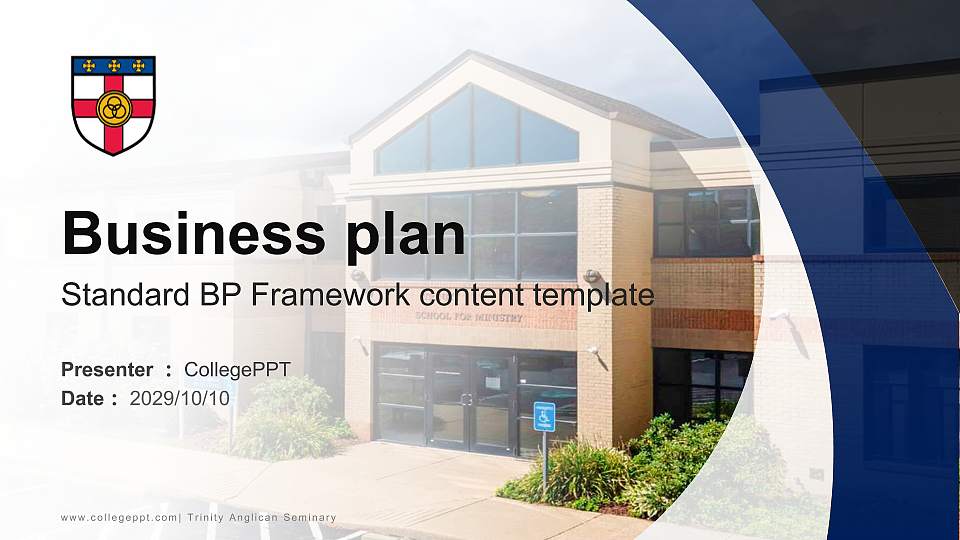 Trinity Anglican Seminary Competition/Entrepreneurship Contest PPT Template16:9 ratio PPT effect preview image